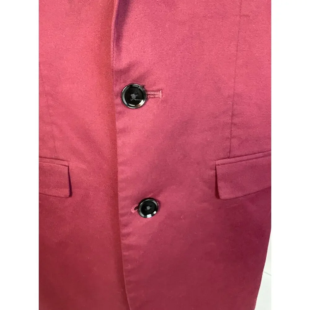 Express Slim Men's Burgundy Sport Coat Blazer 36R Two Button Jacket